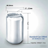 Boîtes de boisson cylindriques en aluminium personnalisées avec impression sérigraphique pour bière, soda, jus, boissons énergisantes - Emballage OEM