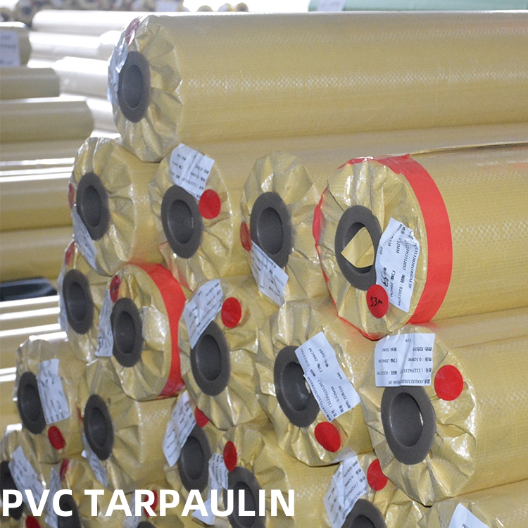 Chinese Branded Waterproof Roll Grey Ripstop 680GSM PVC Coated Industrial Tarp Fabric Vinyl Tarpaulin