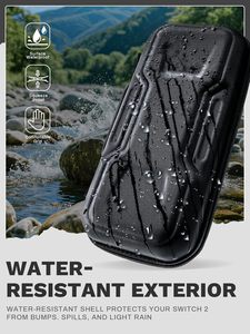 Étui de transport pour <span class=keywords><strong>Nintendo</strong></span> <span class=keywords><strong>Switch</strong></span> 2 modèle 2025, coque rigide protectrice inodore avec rembourrage de protection d'écran, jeu et poches - Product Image 6