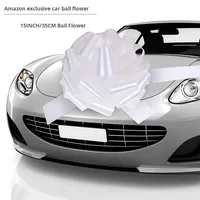 Ruban à nœud en plastique de 15 pouces avec fleurs, emballage cadeau de luxe pour mariage, Noël, anniversaire et décoration d'Halloween