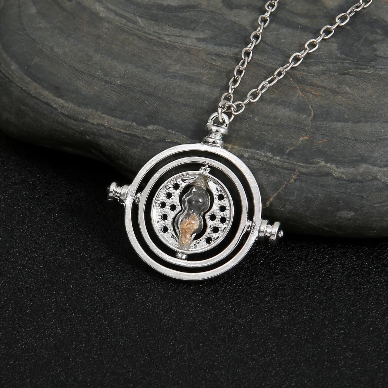 Collana a clessidra [di piccole dimensioni bianco K spesso]