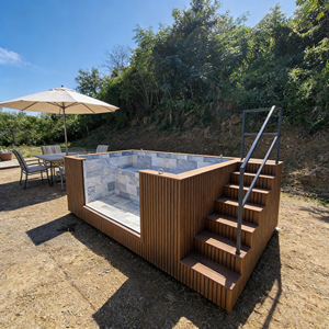 Jacuzzi de Diseño Rectangular de 10 mm de Espesor, Resistente a los Rayos UV, Piscina Fría para Niños, Piscina Elevada de Fibra de Vidrio - Product Image 3