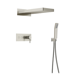 Sistema de ducha de lluvia en cascada de acero inoxidable moderno, conjunto mezclador de ducha oculta para baño, gran oferta - Product Image 2
