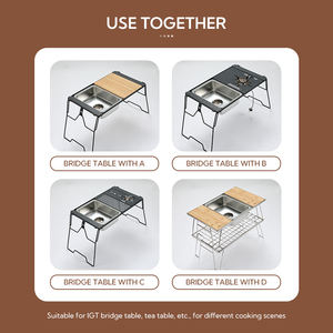 Campingmoon, lavabo cuadrado portátil ligero, fregadero de cocina de acero inoxidable para mesa de <span class=keywords><strong>camping</strong></span> - Product Image 3