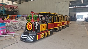 Tren Turístico Eléctrico Infantil con Diseño de Huella de <span class=keywords><strong>Fantasma</strong></span> Verde de Dibujos Animados, Sin Rieles, para Parques Temáticos y Centros Comerciales - Product Image 5