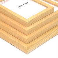 Marco de Fotos de Madera Natural Tamaño A4, Marco Moderno Minimalista para Exhibición de Pósteres, Marco de Madera Personalizado para Decoración del Hogar y Oficina