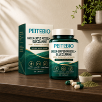 PEITEBIO Capsules de Glucosamine à base de Moules à Lèvres Vertes pour Animaux de Compagnie – Soutien Articulaire, Mobilité, Cartilage – Absorption Rapide, Sûr – 120 gélules