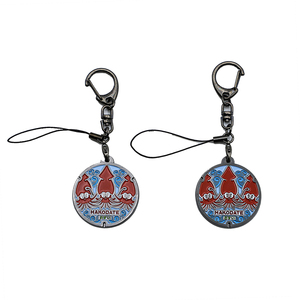 Etiquetas de Llavero Personalizadas de Metal con Diseño de Anime, Dibujos Animados, Niño Lindo, Pez Diablo, Pulpo, Etiquetas para Bolsos, Etiquetas para Cordones de Teléfono - Product Image 2