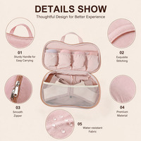 Bolsa Organizadora de Ropa Interior Portátil Personalizada para Viaje, Estuche de Almacenamiento de Sujetadores de Gran Capacidad, Bolsa de Embalaje para Lencería Colgante para Mujer