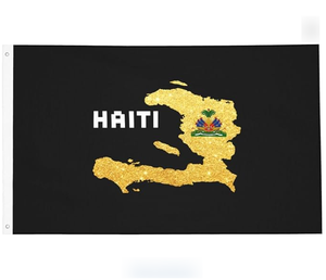Bandiera Haiti 3x5 piedi all'ingrosso, in poliestere <span class=keywords><strong>di</strong></span> alta qualità, stampa su un lato con 2 occhielli in ottone, design personalizzato supportato - Product Image 1