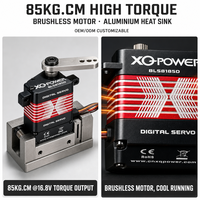 Moteur servo tout métal XQ-POWER XQ-BLS8185D 85 kg, sans balais, étanche, engrenages en acier inoxydable, aluminium CNC, 16,8 V, OEM ODM, vente en gros