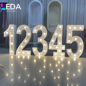 LEDA Customized Giant Large Birthday Number Backdrop <b>Light</b> Bulb <b>Marquee</b> Letter Number For Events Wedding Party Decoration - Product Image 1