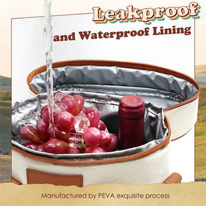 Customizable Portable Thermal <b>Wine</b> <b>Carrier</b> Tote Leak-Proof Insulated 2 <b>Bottles</b> Handbag Polyester Beer <b>Wine</b> Cooler Bag Champagne - Product Image 2