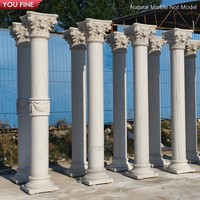 Colonnes corinthiennes classiques en marbre YOUFINE, piliers architecturaux décoratifs pour la décoration paysagère de villas