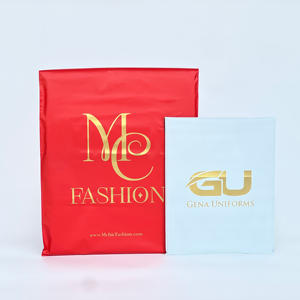 Sac express blanc mat en vente chaude avec logo gris, sac à bulles, emballage écologique en polyéthylène rouge, sac d'expédition pour vêtements, t-shirt - Product Image 1