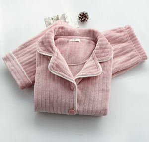 Custom Winter Wome <strong>Pyjamas</strong> Warm <strong>Fleece</strong> Flannel Fabric <strong>Super</strong> <strong>Soft</strong> Pajamas - Product Image 3