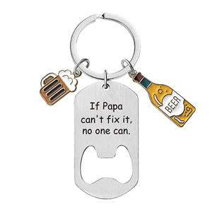 <span class=keywords><strong>Porte</strong></span>-clés en acier inoxydable, ouvre-bouteille de bière pour <span class=keywords><strong>papa</strong></span>, cadeau de fête des pères de la part de sa fille/fils, cadeau d'anniversaire pour homme - Product Image 3