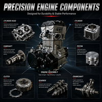 Moteur de moto KBS300 300CC monocylindre 4 temps refroidi par eau DOHC 4 soupapes avec arbre d'équilibrage intégré pour moto tout-terrain
