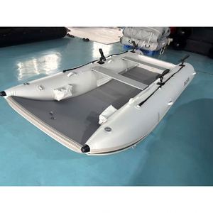 เรือยาง Reachsea PVC 5 ที่นั่ง ขนาด 380 ซม. <span class=keywords><strong>สี</strong></span><span class=keywords><strong>เทา</strong></span>อ่อน พื้นเป่าลมแบบ Catamaran สำหรับตกปลา - Product Image 1