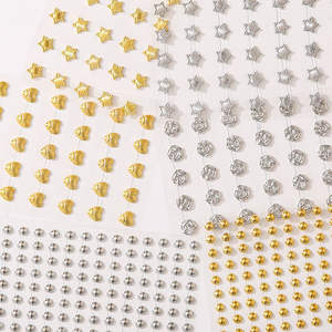 Produsen desain kustom dekorasi hati dan bintang stiker 3D akrilik berlian stiker - Product Image 6