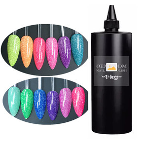 Gel reflectante fluorescente de neón para uñas, barniz de uñas de Disco, Uv, diamante, brillante, 1kg, OEM, muestra gratis - Product Image 1