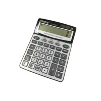Calculatrice en plastique à logo personnalisable à 16 chiffres alimentée par énergie solaire avec double alimentation pour le bureau et l'école CT-9916D
