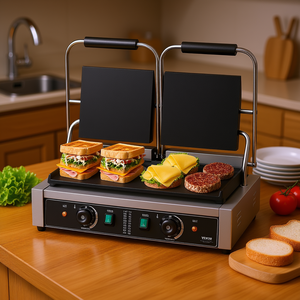 Sandwichera Eléctrica Vevor, Plancha para Panini de 19x9 Pulgadas, Antiadherente, Uso Comercial - Product Image 2