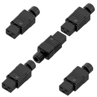 Conector de Cable de Repuesto para UPS/PDU de Uso Industrial, Verificado por ETL, Enchufe IEC 320 C19, 20A/125V, 16A/250V, 20A 16A, Negro