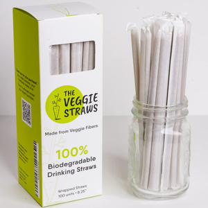 قشة شرب مصنوعة من ألياف نباتية من قصب السكر، قابلة للتحلل الحيوي والتسميد، مغلفة فرديًا، للتخييم - Product Image 5