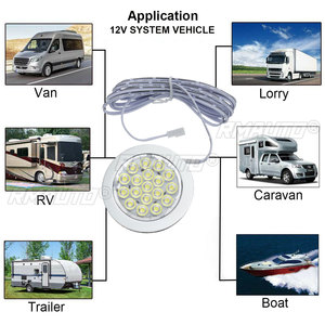 Lampe de lecture LED 12V pour intérieur de voiture, 2/4/6/8 pièces, spot LED 18 LED, plafonnier pour caravane, bateau - Product Image 3