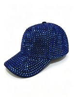 Casquette de baseball entièrement recouverte de strass, chapeau scintillant en cristal, casquette de sport ajustable à visière incurvée unisexe