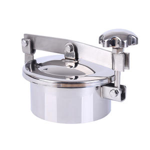 304/316L Sanitary Stainless Steel Handwheel Manhole <b>Cover</b> Quick-Opening Atmospheric Pressure Strip Flanged YAB Manhole - Product Image 1
