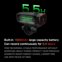 AKEEYO Caméra Embarquée Moto Sans Fil 5.5h, Batterie Intégrée 1800 mAh, DVR USB Type C Sans Écran LCD Avec GPS