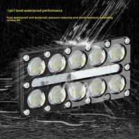 Phare de travail LED pour voiture, projecteur modifié pour moto tout-terrain, feu d'avertissement, phare électrique en aluminium IP68