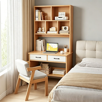 Bureau de télétravail avec étagère intégrée – Table d'étude moderne et poste de travail design