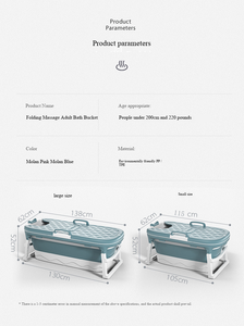 <span class=keywords><strong>Vasca</strong></span> da Bagno Pieghevole per Adulti, <span class=keywords><strong>Vasca</strong></span> Portatile per Immersione nel Ghiaccio da 52 Pollici per Adulti e Bambini con Coperchio - Product Image 2