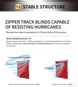 Las persianas motorizadas más populares, rollos, mosquitera, mosquitera, para Patio, balcón, <span class=keywords><strong>restaurante</strong></span> - Product Image 3