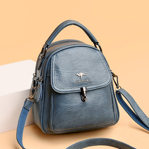 Fashion Black PU <b>Leather</b> <b>Mini</b> School <b>Backpack</b> Bag Vintage Custom Travel <b>Backpack</b> Bag for Women - Product Image 3