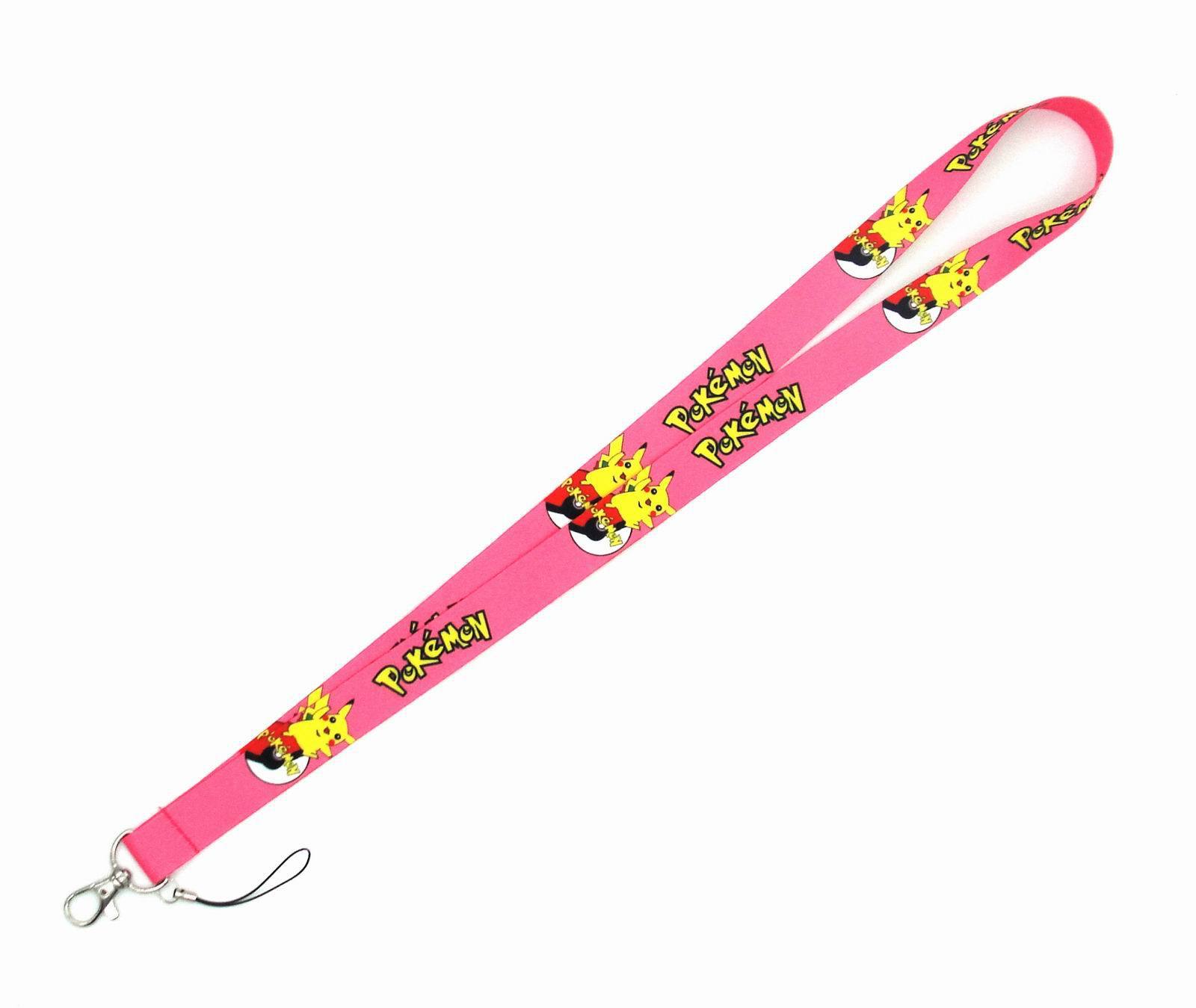 Lanyard Wholesale Cute Cartoon Poke Phone Neck Anti-Lost Lanyards Satin High Quality Printing Promotional Gift Lanyard Custom Image 5
