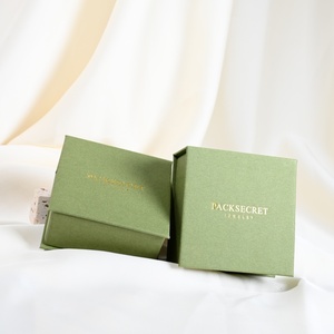 PackSecret MOQ 1Piece Custom Logo Jewelry Gift Boxes Magnetic Closure <b>Earring</b> Necklace Jewelry <b>Box</b> - Product Image 2