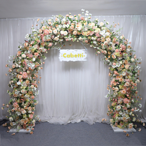 <span class=keywords><strong>Couture</strong></span> the Finest Floral Desig Artificielle Mariage Fleur Arche Toile de Fond 8ft * 8ft Arrangement Floral Multi Rose Hortensia Arch - Product Image 1