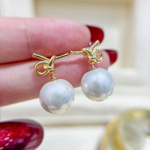 Accesorios de Plata S925 para DIY con Perlas, Joyería de Plata de Moda, Aretes con Cuentas Redondas de 9-13 mm, Bandeja Vacía para Aretes 22225 - Product Image 1