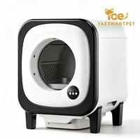 Bac à litière automatique intelligent pour chat avec contrôle par application, caméra intégrée, extracteur d'odeurs, capteurs anti-pincement, grille anti-poussière, capacité 72L