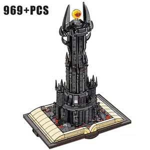 Série de films Magic Castle Book The Rings Barad-dur Dark Tower Model MOC Creative DIY Assembly Bricks Toys Building Blocks Sets