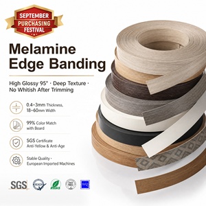Bande de chant en mélamine PVC résistante à l'eau, couleur unie effet bois, pour intérieurs minimalistes - Product Image 2