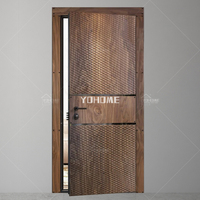 Porte américaine de luxe en bois pour villa portes intérieures en bois massif non finies portes design de luxe