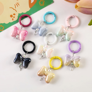 Пружинная Пряжка бант Брелок высокого качества сумка шармы оптом акриловый брелок - Product Image 1