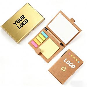 Bloc de Notas Promocional de Papel Kraft al por Mayor, Notas Adhesivas, Pegatinas, Bloc de Notas con Logotipo Personalizado y Bolígrafo - Product Image 1