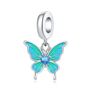 Colgante de mariposa, abeja y luciérnaga en cobre blanco, pulsera DIY de alta gama, accesorio, accesorio de verano al por mayor - Product Image 4