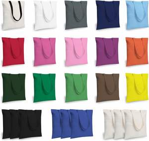 Sac fourre-tout en toile de coton personnalisé écologique Tissu réutilisable avec longue poignée pour un usage quotidien pour la publicité de cadeaux - Product Image 1